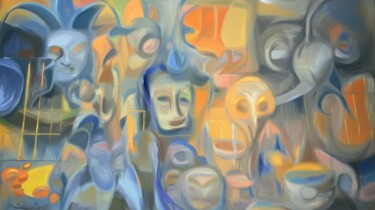 数字艺术 标题为“The Mask Field - 3” 由Alberto Capitani, 原创艺术品, AI生成的图像
