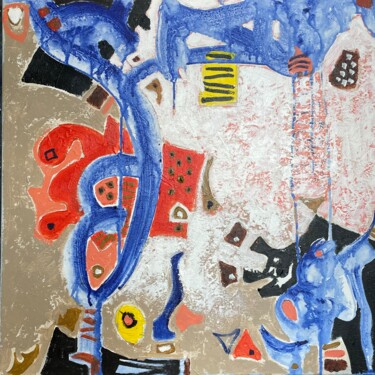 Pintura intitulada "Sans titre 241" por Jean Brisé, Obras de arte originais, Acrílico Montado em Armação em madeira