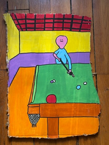 제목이 "Un petit billard"인 미술작품 Mou로, 원작, 구아슈