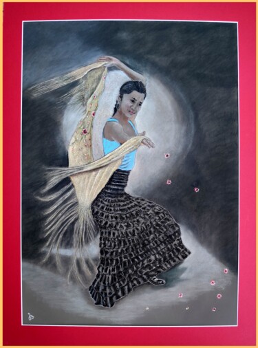 "Malena" başlıklı Resim Jean-Michel Legras tarafından, Orijinal sanat, Pastel