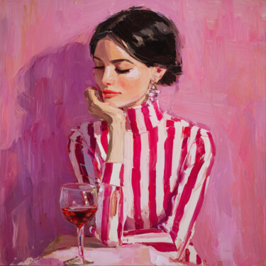 「Toast of Elegance-…」というタイトルの絵画 Yass Aliguliyevaによって, オリジナルのアートワーク, オイル