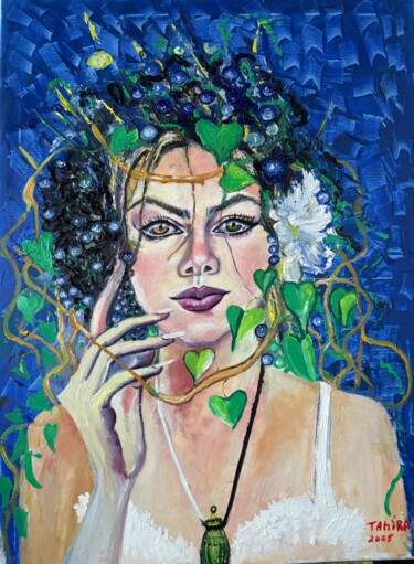 Schilderij getiteld "ivy's love for a tr…" door Tahira Quliyeva, Origineel Kunstwerk, Olie