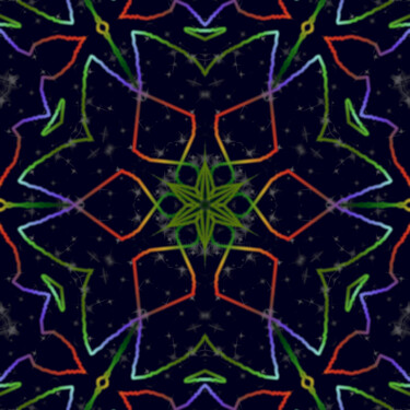 Grafika cyfrowa / sztuka generowana cyfrowo zatytułowany „Mandala Natureza” autorstwa Ana Paula Ferreira Silva, Oryginalna p…