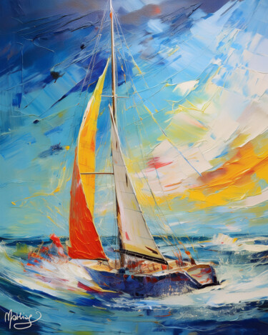 Breaking Through | Sail 008 Digitale Kunst getiteld "Breaking Through |…" door Mathias (1975), Origineel Kunstwerk, Digitaal Schilderwerk