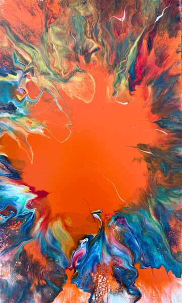 Schilderij getiteld "Orgasm of Maturity" door Nataly Ustinova, Origineel Kunstwerk, Acryl Gemonteerd op Frame voor houten br…