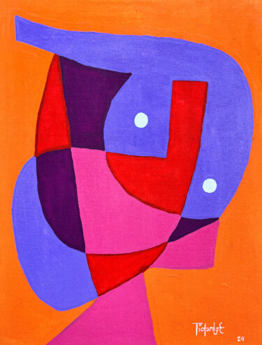 Cuerpo en Anaranjado Painting titled "Cuerpo en Anaranjado" by Enrique Pichardo, Original Artwork, Acrylic