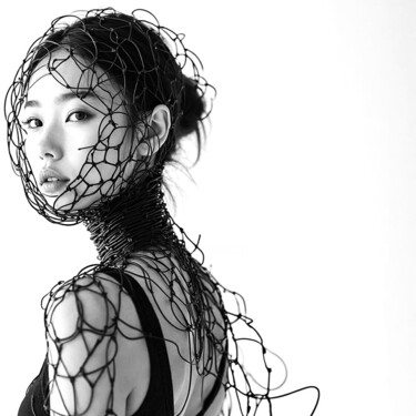 Artes digitais intitulada "Wire Mesh Art" por Vanda Lehel (V A N D E E), Obras de arte originais, Imagem gerada por IA