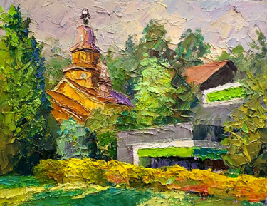 Church of the Annunciation of the Holy Mother of God Pittura intitolato "Church of the Annun…" da Boris Serdyuk, Opera d'arte originale, Olio Montato su Cartone