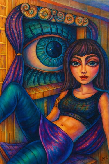 绘画 标题为“Voyeurism” 由Spencer Derry, 原创艺术品, AI生成的图像