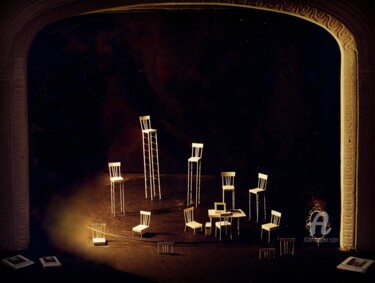 Sculptuur getiteld "SCENE DESIGN FOR TH…" door Iryna Lupashchenko, Origineel Kunstwerk, Metalen