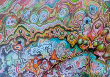 Disegno intitolato "Обитель" da Viacheslav Kiselev, Opera d'arte originale, Matite colorate