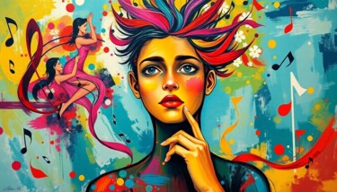 Painting titled "Muse" by Alexandra Corina Irimia, Original Artwork, Gouache
