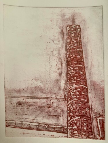 Printmaking titled "Briqueterie à Wazie…" by Luis Meyer, Original Artwork, Etching