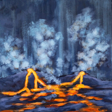 제목이 "Molten Ore #3"인 미술작품 Katherine Pieniazek로, 원작, 아크릴