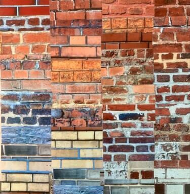 Collages getiteld "Mur-collage" door Luis Meyer, Origineel Kunstwerk, Collages Gemonteerd op Karton