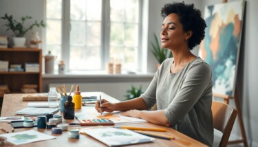 Fotografia intitolato "Art therapy studio" da Alexandra Corina Irimia, Opera d'arte originale, Immagine generata dall'IA