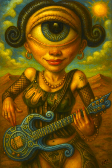 Cyclops Girl Version Two "Cyclops Girl Versio…" başlıklı Tablo Spencer Derry tarafından, Orijinal sanat, AI tarafından oluşturulan görüntü