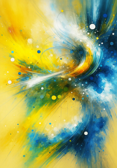 绘画 标题为“Dynamism of Color E…” 由Lee Eggstein, 原创艺术品, 数字打印 安装在木质担架架上