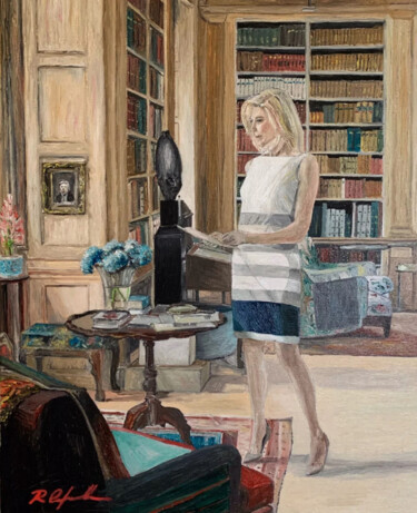 Pittura intitolato "La Lettera che Aspe…" da Roberto Cafarotti, Opera d'arte originale, Olio Montato su Telaio per barella i…