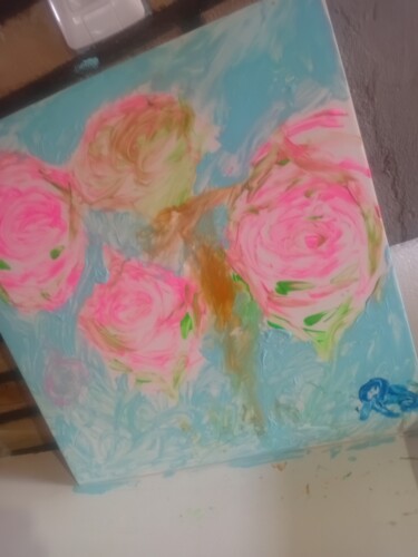 Peinture intitulée "Flower  abstract" par Rubens Sousa Facundes, Œuvre d'art originale, Acrylique