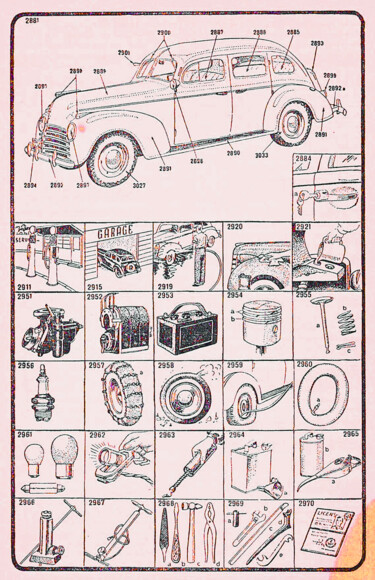 Automobiles I Arte digitale intitolato "Automobiles I" da Christian Envall, Opera d'arte originale, Lavoro digitale 2D