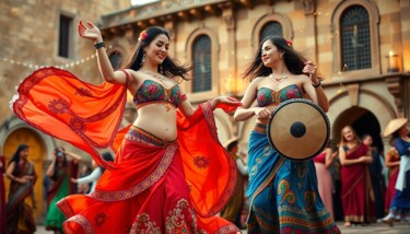 摄影 标题为“Belly dancers” 由Alexandra Corina Irimia, 原创艺术品, AI生成的图像