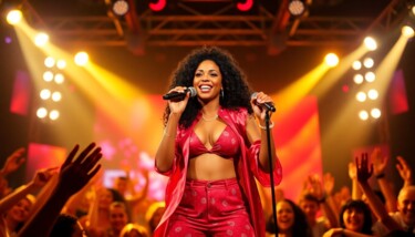 Fotografie getiteld "Singer" door Alexandra Corina Irimia, Origineel Kunstwerk, AI gegenereerde afbeelding