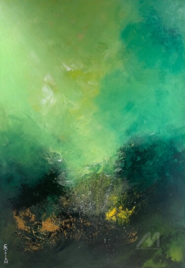 绘画 标题为“Coelome” 由Carole H, 原创艺术品, 丙烯 安装在木质担架架上