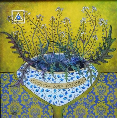 ALCHEMIA 10 - Capsela bursa pastoris - B Ζωγραφική με τίτλο "ALCHEMIA 10 - Capse…" από Cornelia Tersanszki, Αυθεντικά έργα τέχνης, Λάδι