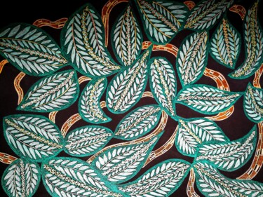 Dessin intitulée "Foliage fin" par Sophie Ong, Œuvre d'art originale, Stylo à bille