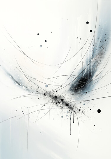 Liniengeflecht der Stille #21 绘画 标题为“Liniengeflecht der…” 由Lee Eggstein, 原创艺术品, 数字打印 安装在木质担架架上