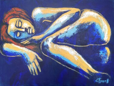 Sleeping Beauty 1 Schilderij getiteld "Sleeping Beauty 1" door Carmen Tyrrell, Origineel Kunstwerk, Acryl Gemonteerd op Frame voor houten bran…