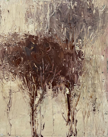 "Bated Breath" Pittura intitolato ""Bated Breath"" da Viktoria Daneva, Opera d'arte originale, Olio Montato su Telaio per barella in legno