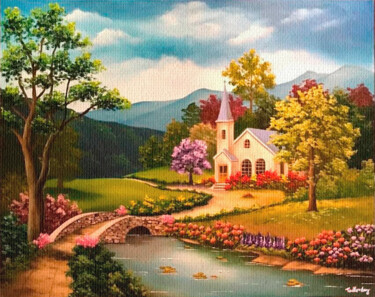 Whispers of the Bridge Pintura intitulada "Whispers of the Bri…" por Taillon Luz, Obras de arte originais, Óleo