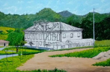Painting titled "Casarão Santo Antôn…" by Eduardo Machado, Original Artwork, Oil