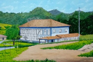 Painting titled "Casarão Santo Antôn…" by Eduardo Machado, Original Artwork, Oil