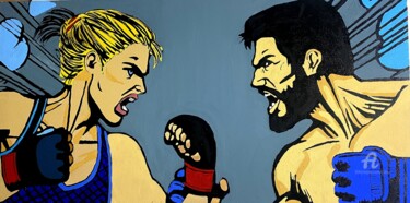 Painting titled "deux styles style u…" by Didou, Original Artwork, Acrylic