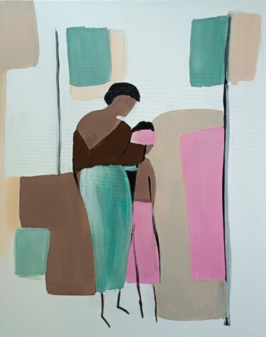 Loved People Schilderij getiteld "Loved People" door Elena Chogina, Origineel Kunstwerk, Acryl Gemonteerd op Frame voor houten brancard