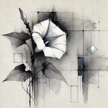数字艺术 标题为“Flowers in Mist, Wh…” 由Ziqi Yu, 原创艺术品, 喷墨 安装在木板上