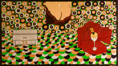 Peinture intitulée "Tamas" par Sophie Ong, Œuvre d'art originale, Acrylique Monté sur Panneau de bois