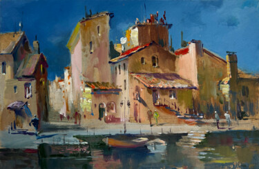 "Shadows of City Life" başlıklı Tablo Yuriy Suprunchuk tarafından, Orijinal sanat, Petrol Karton üzerine monte edilmiş