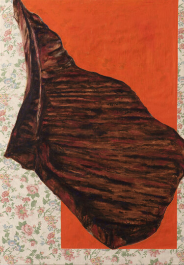 Schilderij getiteld "Barbecue" door Stefano Boschetti, Origineel Kunstwerk, Acryl Gemonteerd op Frame voor houten brancard