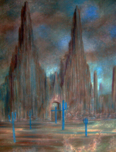 Church Rock NM 绘画 标题为“Church Rock NM” 由Alberto Thirion, 原创艺术品, 油