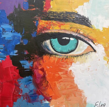 Peinture intitulée "“Gaze of Color”" par Lena Logart, Œuvre d'art originale, Acrylique Monté sur Châssis en bois