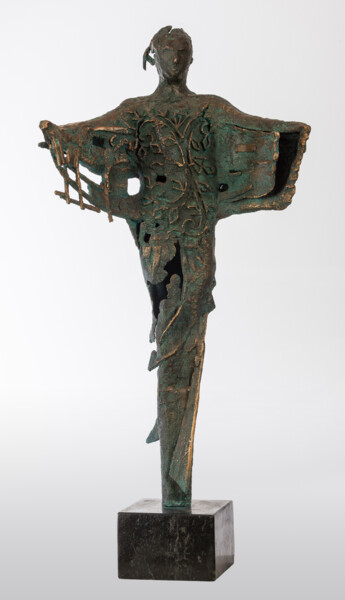 Sculpture titled "Geride Kalan 12" by Tamer Aydin, Original Artwork, Bronze