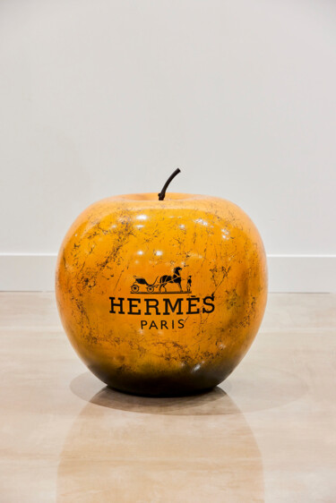 Sculptuur getiteld "Fashion Apple Orange" door Ghost Art, Origineel Kunstwerk, Gietwerk