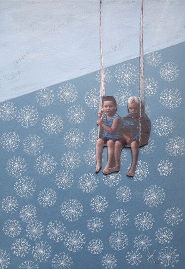 ""Childhood" 2" başlıklı Kolaj Loba-Nova Natalia tarafından, Orijinal sanat, Kolaj