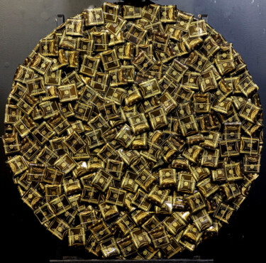 Painting titled "Circle of Fortune B…" by Ghost Art, Original Artwork, Resin Mounted on Aluminium