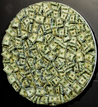 Painting titled "Circle of fortune D…" by Ghost Art, Original Artwork, Resin Mounted on Aluminium