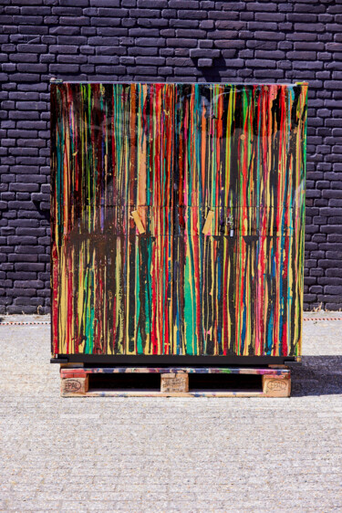 Sculpture titled "Abstract Safe Giant" by Ghost Art, Original Artwork, Resin